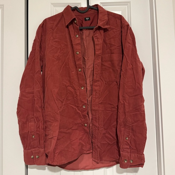 Uniqlo Other - Uniqlo Brick Red🧱 corduroy shirts